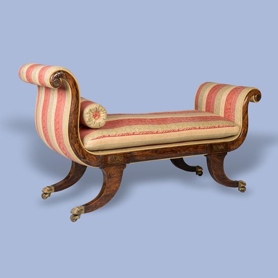 A Regency Simulated Rosewood Daybed